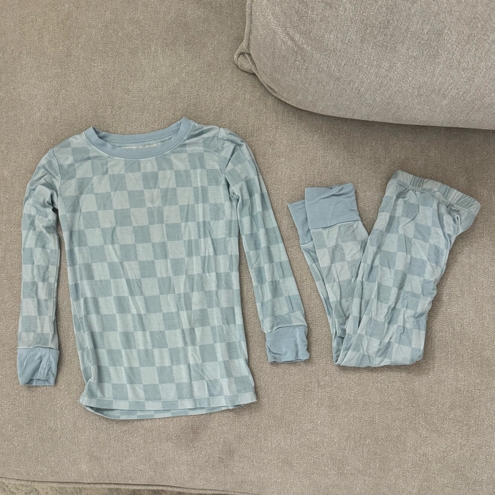 Karrie Locher limited edition with In My Jammers : Blue Checkered Pajama Set
